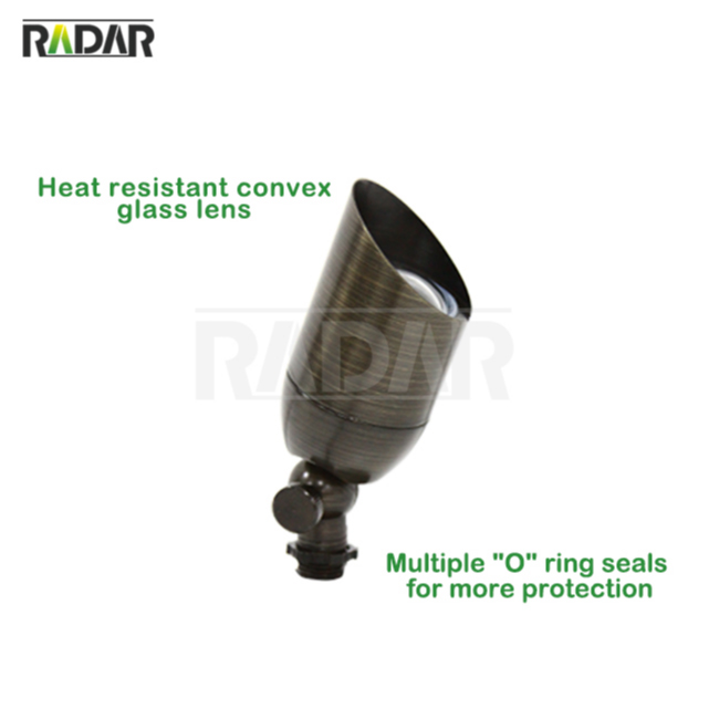 RAL-8101S-BBR hot selling cast brass outdoor landscape lighting spot light for MR16 bulb